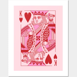 King of Hearts Valentines Day Matching Couple Posters and Art